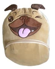 Image of Mopps Pug Plush Rucksack Backpack. Birthday Or Christmas Gifts For Him Or Her
