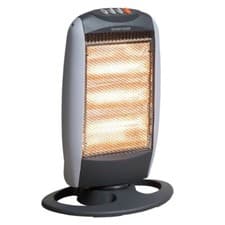 Image of Daewoo 1200W Halogen Heater – 3 Heat Settings, 70° Oscillation, Tip-Over Safety
