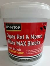 Image of Pest-Stop Super Rat & Mouse Killer Max (Wax) Blocks 15x10g Rodents Pest Control