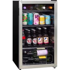 Image of Russell Hobbs RH48BC101SS Free Standing Wine Cooler Fits4 Bottles Stainless Dent