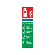 Image of Safety Sign Fire Extinguisher Dry Powder 300x100mm PVC F101/R