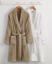 Image of Hotel Collection Finest Luxury Turkish Cotton Modal Bath Robe - M / L - White
