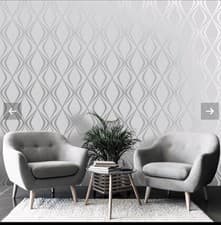 Image of Belgravia Decor Amelie Geo Grey 3004 B Wallpaper