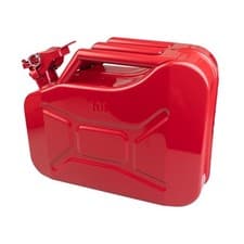 Image of 10L Red Metal Jerry Can Fuel Petrol Diesel Oil Containers Canister Army