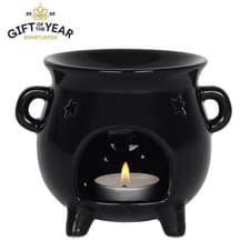 Image of *Shiny Black Ceramic Oil Burner (12/24)