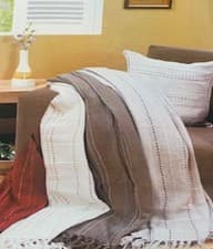 Image of Tasseled Sofa Throw Throwover Woven 100% Cotton Single Double