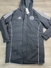 Image of $170 Adidas Black Tiro 24 Hooded Jacket Parka Men's Size XL Soccer Football Logo