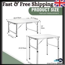 Image of Folding Table Portable Fold Up Tables Camping Garden Party Trestle Dinner Table