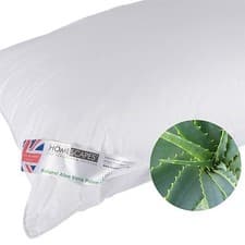 Image of Aloe Vera Pillow Goose Feather and Down Super Microfibre Extra Fill, 48 x 74 cm