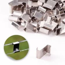 Image of 50x Greenhouse Glazing Clips Z Type Stainless Steel | Strong Panel Fixing Set