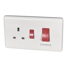 Image of Knightsbridge Cooker Switch 45A DP with 13A Switched Socket 230V CU8333