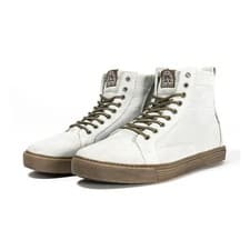 Image of John Doe Motorcycle Moto Motorbike Casual Sneakers Neo White / Brown CE Approved
