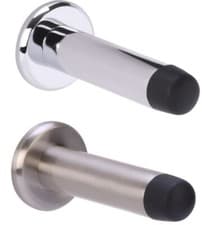 Image of Projection Door Stop 74mm Wall Skirting Mounted Concealed Fix Stopper Chrome