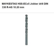Image of Maykestag HSS-ECo5 Jobber drill DIN 338 R-AS 10.20 mm