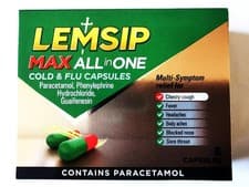 Image of Lemsip Max Capsule All In One Cold Flu Fever Cough Sore Throat Blocked Nose
