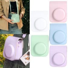 Image of Camera Case Bag Cover For Fujifilm Instax Mini 12 Adjustable Strap PU Leather