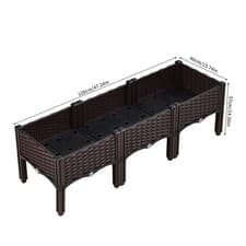 Image of Large Raised Garden Bed Planter Patio Plant Pot Flower Bed Vegetable Grow Box