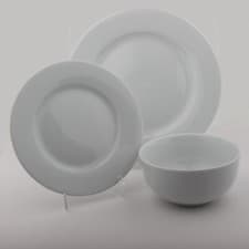 Image of Dinner Set Plates Bowls Porcelain Housewarming Gift,Microwave Dishwasher Safe