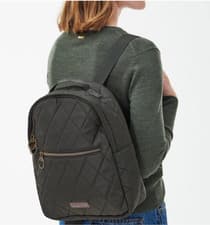 Image of NEW Barbour Quilted Backpack in Dark Olive, RRP £69.95