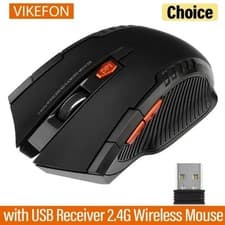 Image of BLACK WIRELESS CORDLESS 2.4GHz MOUSE USB DONGLE OPTICAL SCROLL FOR PC LAPTOP MAC