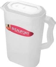 Image of Fridge Jug Plastic Storage Water Milk Juice Container & Lid - 2L Beaufort