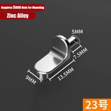 Image of Shelf Brackets - Glass Cabinet Shelf Support Fittings Peg 8/10/20/30 pcs