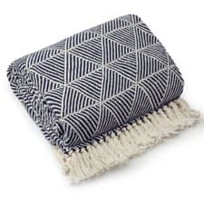 Image of Geo Diamond Collection Recycled Cotton Throw