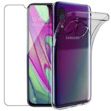 Image of For Samsung Galaxy A20e A202F New Clear Silicone Gel Phone Case + Screen Glass