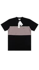 Image of Lacoste T-Shirt Men's 2XL Noir Gris Fonce Colourblock Jersey Classic Fit NWT