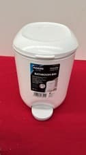 Image of Addis Premium Deluxe Bathroom Pedal Bin with inner, 3.5 litre, White Grey
