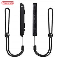 Image of Official Nintendo Switch Wrist Straps Pair of 2 Genuine Joy Con Straps - Black