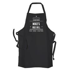 Image of Personalised Black Mens/ Womens BBQ & GRILL Apron by Inspired Creative Design