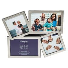 Image of ACCENT Silver Plate Multi Aperture Picture Photo Frame 4 or 5 Apertures