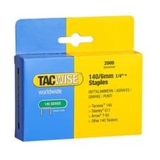 Image of Tacwise 0345 Type 140/6mm Heavy Duty Galvanised Staples, Pack of 2000
