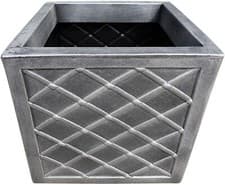 Image of Strata Lazio 38cm Square Planter Pewter - (170210)