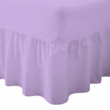 Image of Plain Dyed PollyCotton Fitted Valance Sheet Single Double King Super king