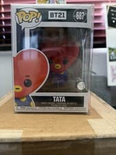 Image of Funko Pop Tata #687 BT21 Line Friends Collectible Vinyl Figure with Protector