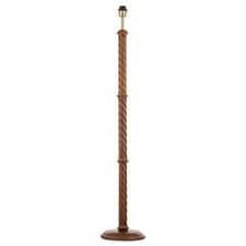 Image of Mahogany Wooden Classic Floor Lamp Base with Twisting Pole Design by Happy Ho...