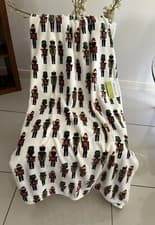 Image of TK Maxx Christmas Nutcracker Throw Oversized Blanket 60x70” Jingles & Joy