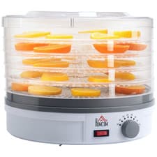 Image of HOMCOM 5 Tier Food Dehydrator for Drying Fruit Meat Vegetable Jerky Pet Treat