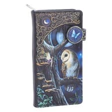 Image of NEW Fairy Tales Owl LISA PARKER EMBOSSED LONG LADIES PURSE WALLET NEMESIS