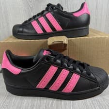 Image of adidas Originals Superstar II trainers in a core black lucid fuchsia Uk Size 7.5