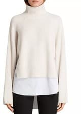 Image of NEW All Saints Jones Jumper Chalk White Shirt Underlay Size M