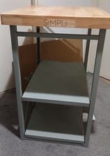 Image of SiMPLi Folding Kitchen Cart Grey Storage Trolley