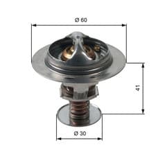 Image of GATES-OE TH34882G1 Thermostat, coolant for HYUNDAI,KIA,TOYOTA