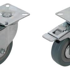 Image of 1 x 75mm 50kg Braked Swivel Rubber Castor Caster Wheel Furniture Trolley Heavy