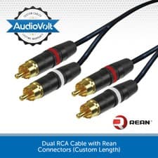 Image of Neutrik Rean Twin RCA To RCA Phono Cable 2x RCA Gold Plated HiFi Audio Lead 50m