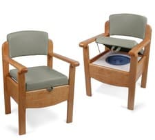 Image of Aidapt Luxury Commode Chair -Fully Assembled -Padded Seat -Pebble Grey VR253A