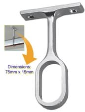 Image of Wardrobe Rail Oval Hanging Rails With Free End Supports & Screws
