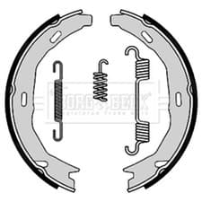 Image of Brake Shoes Set BBS6408 Borg & Beck Handbrake 44208620 A0044208620